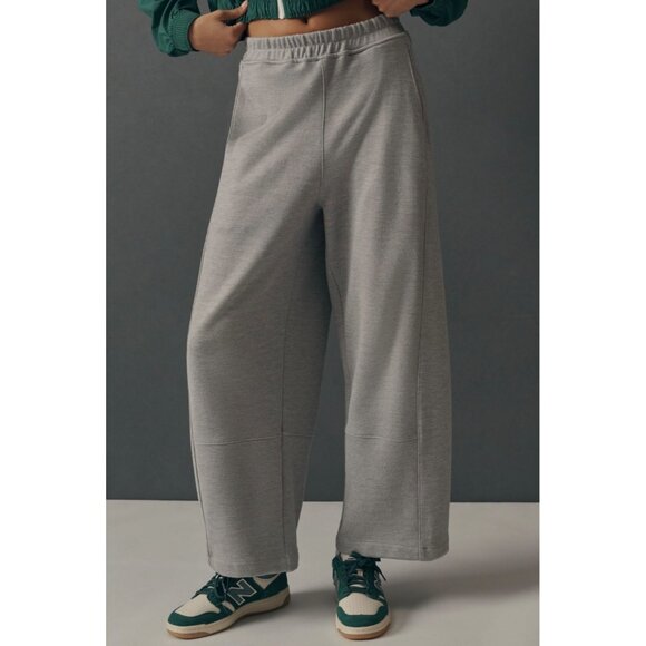 Pilcro Pants - Pilcro Light Gray Wide-Leg Joggers